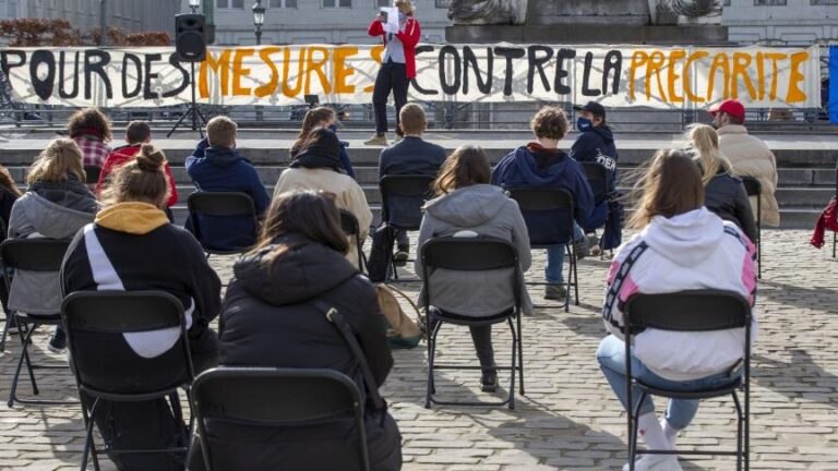 source belga, jeunes manifestent